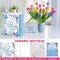16 Pcs Mother's Day Gift Bags - 6.3" x 8.3" Pink & Light Blue Heart Paper Bags - Small Bulk Treat Bags with Handles for Mother's Day Favors and Gifts